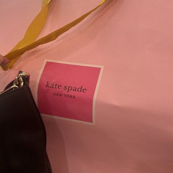 Kate Spade leather bag with dust bag and shopping bag. EUC black - Picture 6 of 17